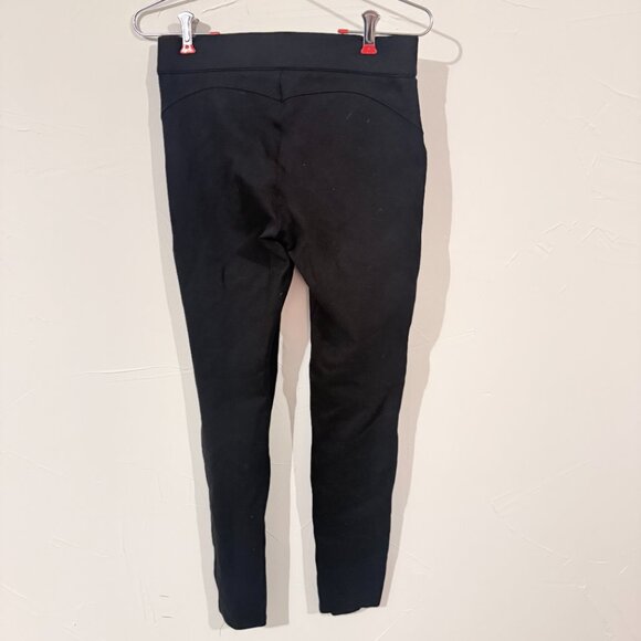 ZARA Black Leggings – Decorative Front Zippers, Thick Stretch Fabric, Size M - Picture 2 of 5